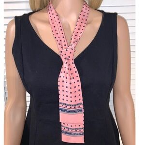 Silk Woman’s tie scarf Pink by Ginnie Johansen 100% Silk